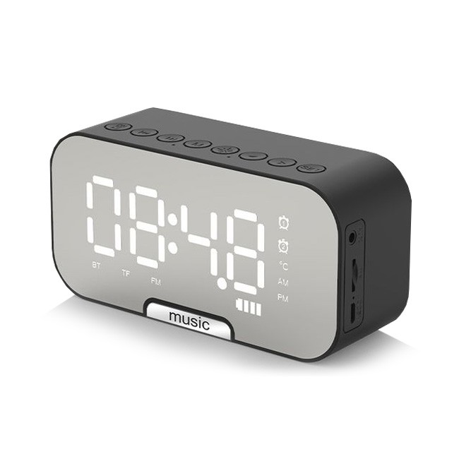 Despertador Radio Despertador Con Radio, Reloj Digital Negro