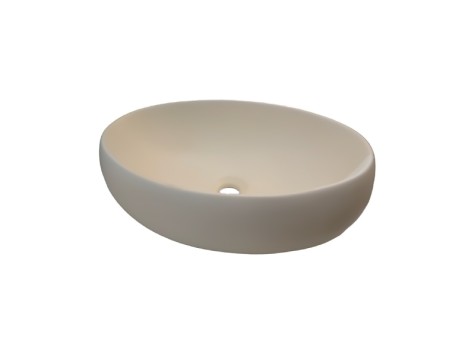 LAVABO CERÁMICA OVALADO BEIGE 49X34X15