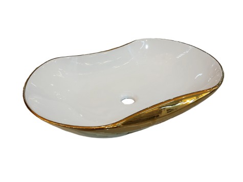 LAVABO CERÁMICA - DORADO 56X32X14