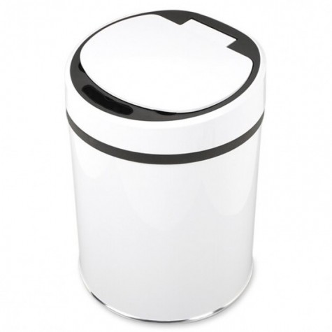 BASURERO INOX CON SENSOR 9L BLANCO JZD-09B