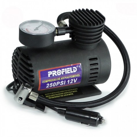 COMPRESOR 12V NORMAL PLAST.NEGRO 250PSI