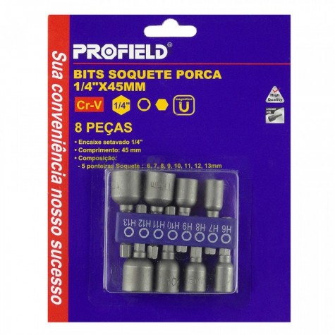 PUNTAS BITS C.IM.45MM 08PCS SQPOC