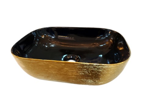 LAVABO CERÁMICA  DORADO 46X32X14