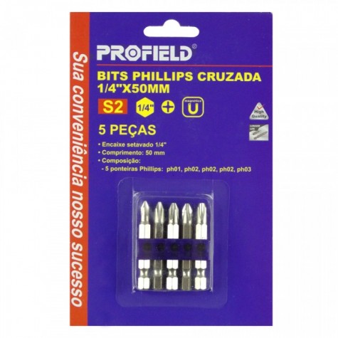 PUNTAS BITS 5PCS CRUZ 50MM