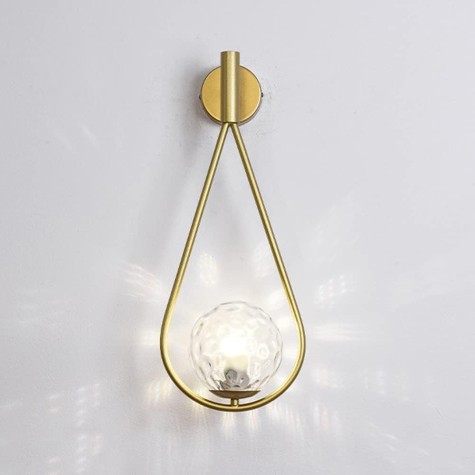 APLIQUE DE PARED MODERNO GLO D15CM DORADO