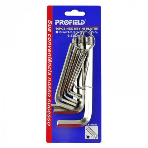 LLAVE L "PR" NIQUELADO 10PC