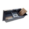 Thumbnail PILETA COCINA INOX 201 - 78X45 NEGRO GRIS0